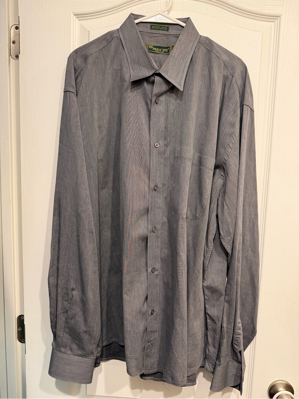 Principle Men’s Gray Long-Sleeve Dress Shirt